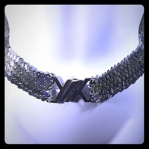 Ladies Belt Silver Sequence Beaded Art Deco NWT